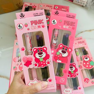 HỘP BÚT MÁY XÓA GẤU DÂU KÈM 4 ỐNG MỰC XÓA ĐƯỢC 021 - LADY'S PASSION