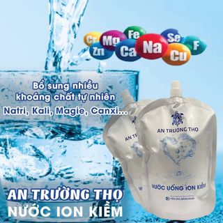 Nước ION KIỀM AN TRƯỜNG THỌ túi 500ml 135k thùng 10 túi