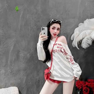 SET ÁO LỆCH VAI FORM RỘNG KÈM QUẦN SORT - LÊ PHƯƠNG BOUTIQUE