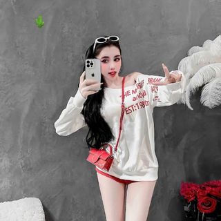SET ÁO LỆCH VAI FORM RỘNG KÈM QUẦN SORT - LÊ PHƯƠNG BOUTIQUE
