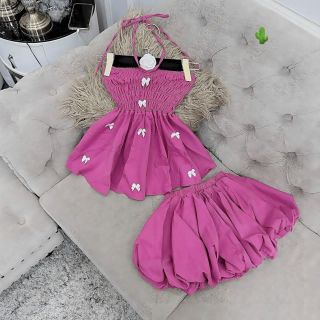 SET ỐNG YẾM ĐÍNH NƠ KÈM QUẦN BÍ - LÊ PHƯƠNG BOUTIQUE