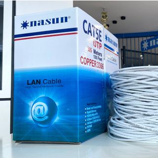 (Cuộn 305m). Cáp mạng, Dây mạng Cat5e Nasun COPPER 3366, đồng nguyên chất 100%