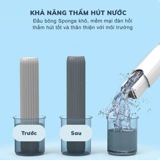 Cây Lau Bàn Bếp Tự Vắt Thông Minh Mini Đa Năng, Dụng Cụ Lau Kính Ôtô, Cây Lau Kính Cầm Tay Xoay 180 Độ