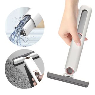 Cây Lau Bàn Bếp Tự Vắt Thông Minh Mini Đa Năng, Dụng Cụ Lau Kính Ôtô, Cây Lau Kính Cầm Tay Xoay 180 Độ