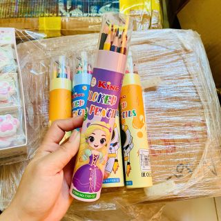 HỘP BÚT CHÌ MÀU GỖ 12 MÀU KÈM GỌT Ở NẮP 028 - LADY'S PASSION