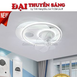Quạt trần đèn LED xoay 360 độ kèm loa bluetooth trang trí 3 chế độ ánh sáng kết nối điện thoại ML1877