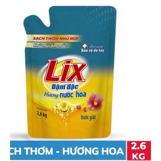 Nước giặt Lix hương nước hoa 2.6kg ( thùng 4 túi)
