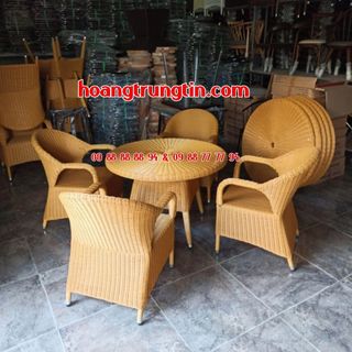 Ghế thúng dây tròn ngoài trời ghế mây tre nhựa Hoàng Trung Tín