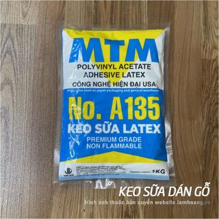 Keo Sữa Latex No. A135 MTM Keo dán PVA tổng hợp chất lượng cao, kết dính, bền chắc - túi 1kg