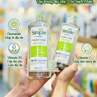 Nước Tẩy Trang Simple 200ml (Thùng 72 Chai)