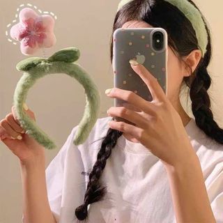 CÀI TÓC LÒ XO HOA ĐÀO