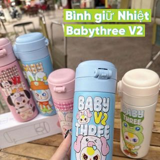 BÌNH GIỮ NHIỆT  Babythree 𝒏𝒆𝒘 420ml hottrend