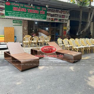 Giường tắm nắng nhựa giả mây ngoài trời cao cấp hàng đặt theo yêu cầu