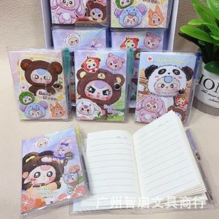 SỔ NÚT BẤM A7 BABY THREE KÈM BÚT