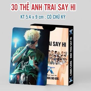 CARD ANH TRAI SAY HI 32 HÌNH CÓ CHỮ KÝ BO GÓC (phía trong 32 hình)