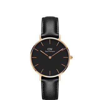 XẢ KHO ĐỒNG HỒ NỮ CAO CẤP DANIEL W PETITE MẶT ĐEN SIZE 28 MÁY MIYOTA
