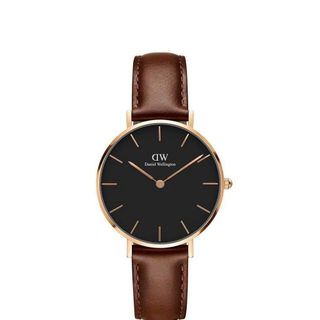 XẢ KHO ĐỒNG HỒ NỮ CAO CẤP DANIEL W PETITE MẶT ĐEN SIZE 28 MÁY MIYOTA