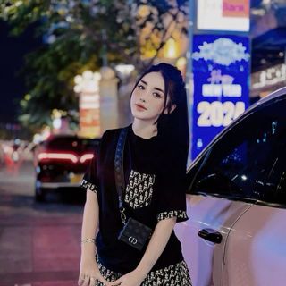 Set áo thun tăm lạnh in túi ngực viền tay mix chân váy bố dạ có lót in siêu xinh phù hợp đi làm đi chơi