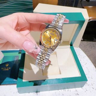 ĐỒNG HỒ NAM NỮ CAO CẤP MỚI NHẤT RÔLET MÁY CƠ MẶT SAPHIRE VIỀN NIỀNG KHÍA
