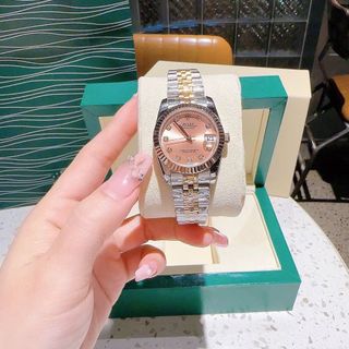ĐỒNG HỒ NAM NỮ CAO CẤP MỚI NHẤT RÔLET MÁY CƠ MẶT SAPHIRE VIỀN NIỀNG KHÍA