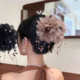 LỐ 12 GẤP TÓC RETRO HOA NHIỀU TUA NGỌC