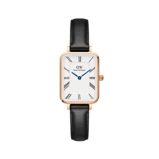 ĐỒNG HỒ NỮ CAO CẤP DANIEL W QUADRO ROMAN NUMERALS DÂY DA MẶT CHỮ NHẬT