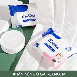 KHĂN NÉN DU LỊCH HÌNH CÔ GÁI 70 X 140CM