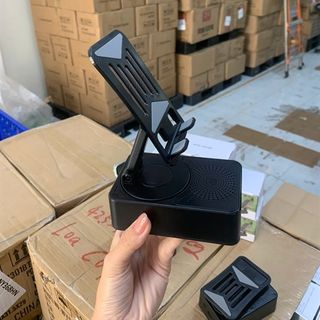 Giá đỡ điện thoại kèm loa bluetooth xay 360 độ