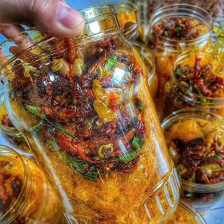 BÁNH TRÁNG SATE LONG AN MIX BÒ ĐẬP LÁ CHANH - HŨ 400GR SIÊU NHIỀU - WINNIE HOUSE
