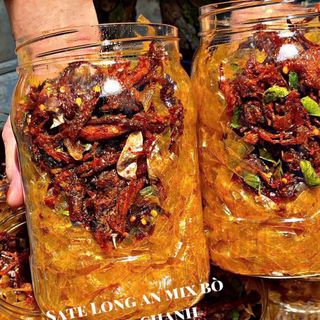 BÁNH TRÁNG SATE LONG AN MIX BÒ ĐẬP LÁ CHANH - HŨ 400GR SIÊU NHIỀU - WINNIE HOUSE