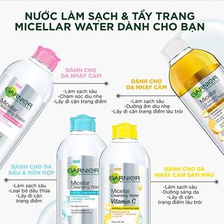 GARNIER Nước Tẩy Trang Micellar Cleansing Water 125ml XANH DƯƠNG