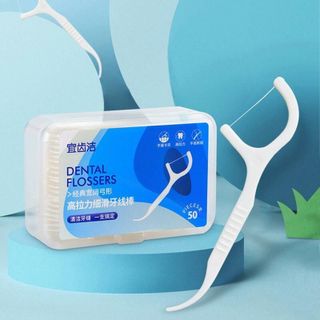 Tăm Chỉ Nha Khoa DENTAL FLOSSERS Giúp Vệ Sinh Răng Miệng Tiện Lợi Hộp 50pcs