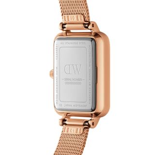 ĐỒNG HỒ NỮ CAO CẤP DANIEL W QUADRO ROMAN NUMERALS DÂY LƯỚI MẶT CHỮ NHẬT