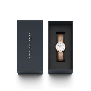 ĐỒNG HỒ NỮ CAO CẤP DANIEL W PETITE ROMAN NUMERALS DÂY LƯỚI MẶT TRÒN