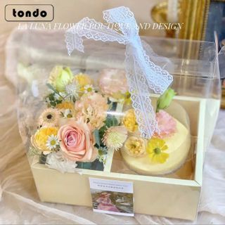 HỘP QUÀ CHỮ NHẬT CÓ QUAI MIKA LẮP RÁP  (26.5X18.5X30CM)