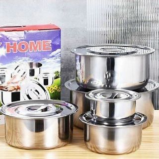 BỘ 5 NỒI INOX CÓ NẮP MY HOME