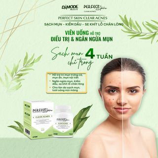 PERFECT SKIN CLEAR ACNES DAMODE CHO DA MỤN HỦ 60 VIÊN