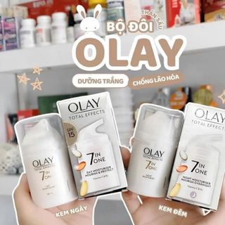 Set Kem Dưỡng Olay Total Effects 7 in 1 ngày và đêm.combo 2 chai