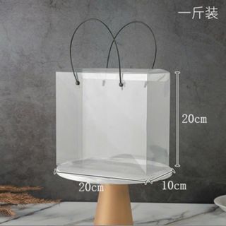 HỘP QUÀ VUÔNG CÓ QUAI ĐEN MIKA LẮP RÁP  (20X10X20CM)