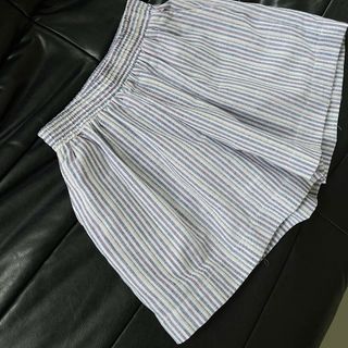[SHOPPUMI] Quần short linen kẻ sọc lưng thun freesize Pumi
