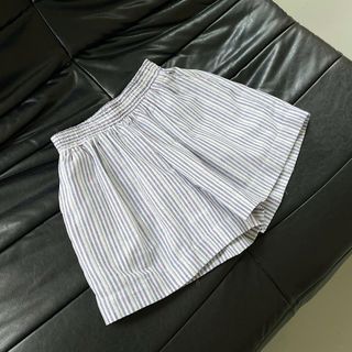 [SHOPPUMI] Quần short linen kẻ sọc lưng thun freesize Pumi