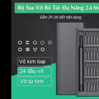 Bộ Tua Vít Mini Đa Năng 24 Chi Tiết Chất Liệu Thép HRC Cao Cấp Nhỏ Gọn, Sửa Chữa điện thoại