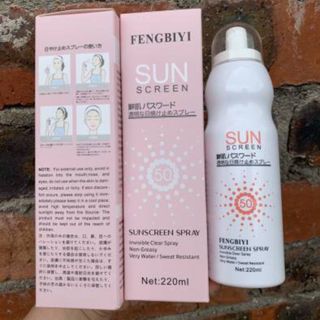 Xịt Chống Nắng Nhau Thai Cừu Fengbiyi Sun Screen SPF 50 220ml