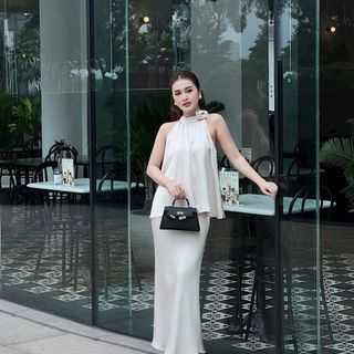 SET BỘ ÁO YẾM HOA VÁY ĐUÔI CÁ - DT1849