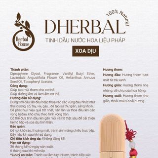 Dherbal Tinh Dầu Nước Hoa Liệu Pháp Xoa Dịu Chai 5ml