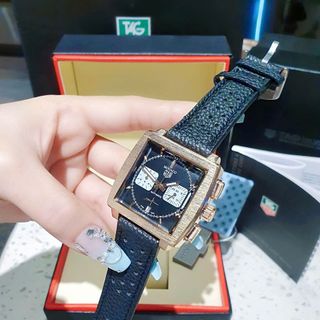 ĐỒNG HỒ NAM TRUNG CẤP TAGHEU MONACO DÂY DA MẶT VUÔNG TO FULL KIM