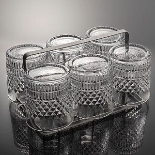 BỘ 6 LY THỦY TINH 320ML HỌA TIẾT KIM CƯƠNG