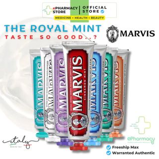 Kem Đánh Răng Marvis Ý Hỗ Trợ Trắng Răng, Loại Bỏ Mảng Bám, Thơm Miệng 80mL