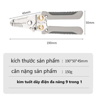 Kìm tuốt dây điện đa năng thế hệ mới tích hợp 9 tính năng trong 1 sản phẩm