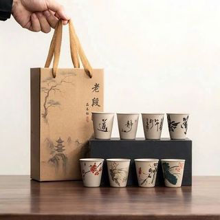 BỘ 8 CỐC GỐM UỐNG TRÀ TỬ XA FULLBOX